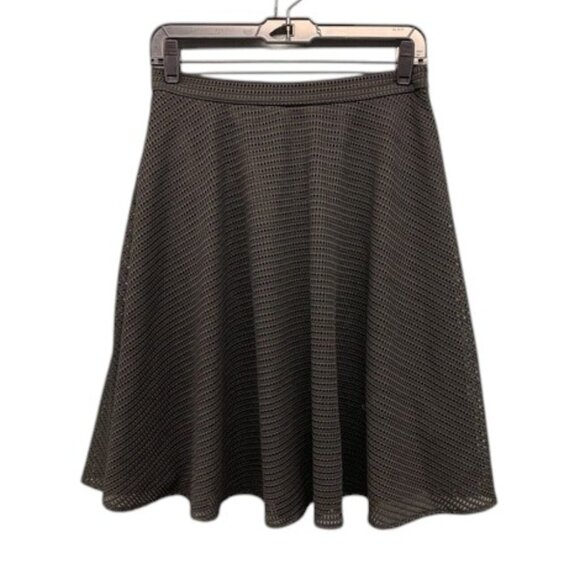 Susana Monaco Women’s 6 Black A-Line Skirt Mesh Overlay Lined Elegant Party NWT - Picture 1 of 9